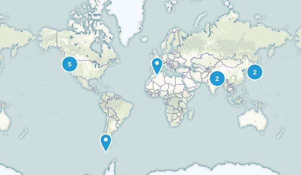 Bucket List Hikes Map