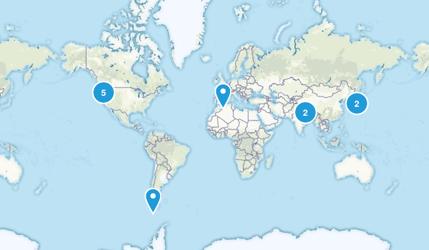 Bucket List Hikes Map