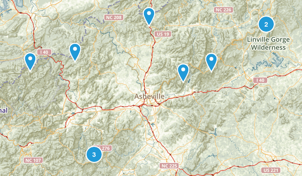 Asheville Hikes Map