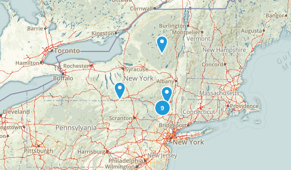 Dog friendly hikes 5-10 miles Map