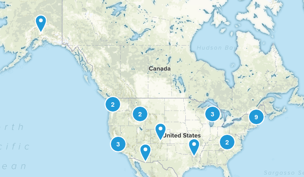 Fall Foliage Hikes U.S Map