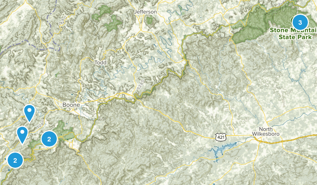 Boone Trails Map