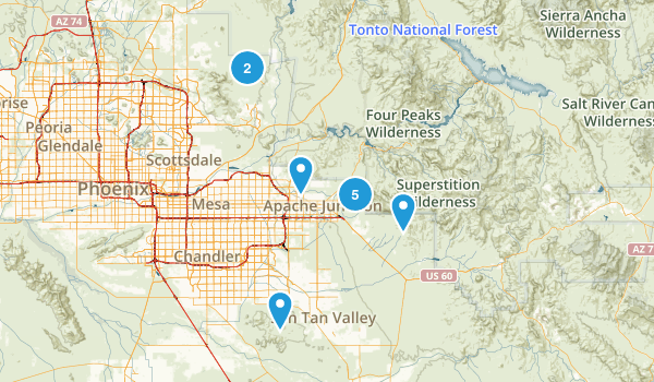 10 hikes in 10 weeks Map