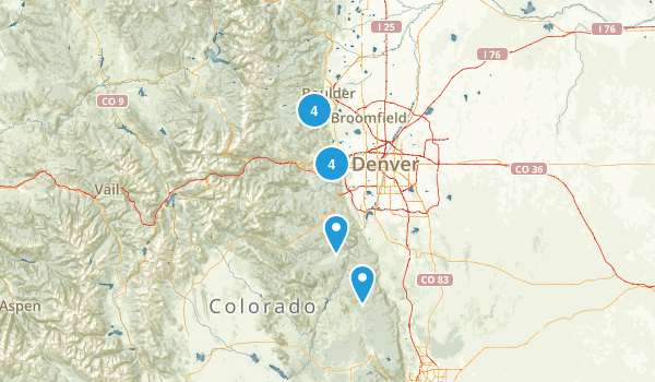 Denver Close Hikes Map