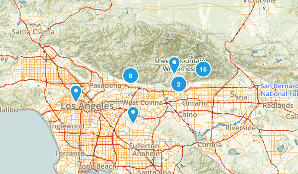 Socal hikes Map