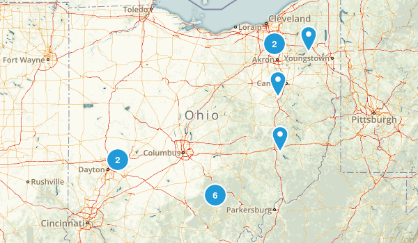 15 Incredible Trails to Hike in Ohio Before you Die Map
