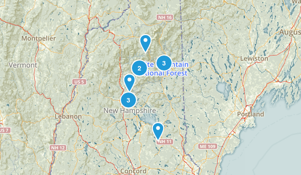 white mountains Map