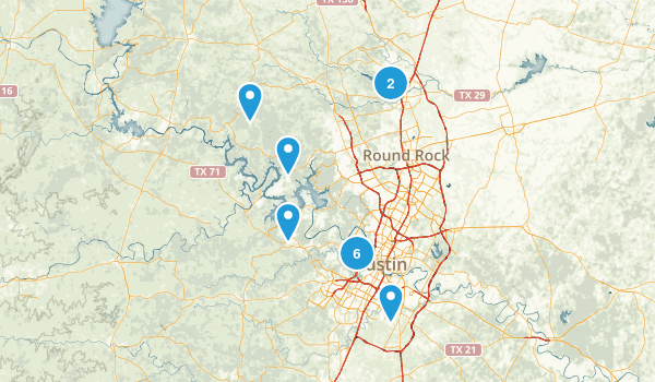 Austin Hikes Map