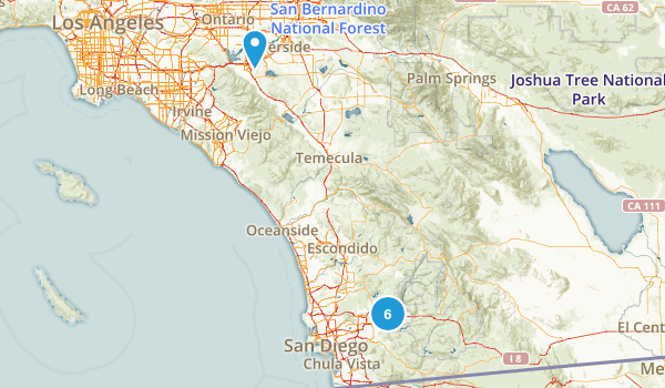 San Diego-Small Hikes Map