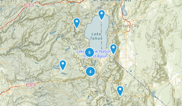 lake tahoe Map