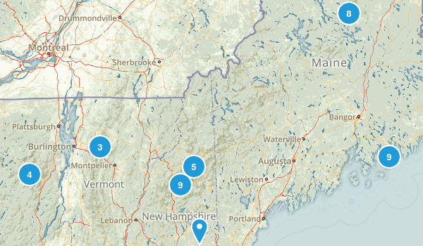 New England Hikes Map