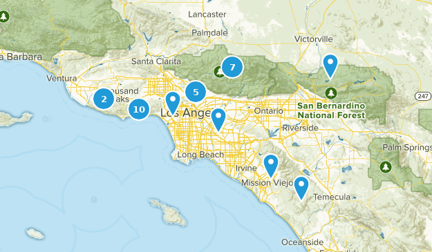 LA Day Hike Map
