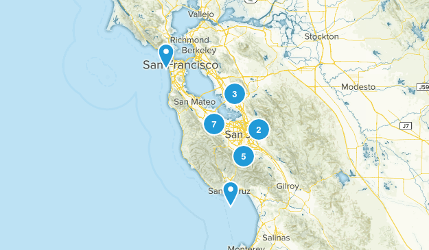 South Bay Trails I've Completed Map
