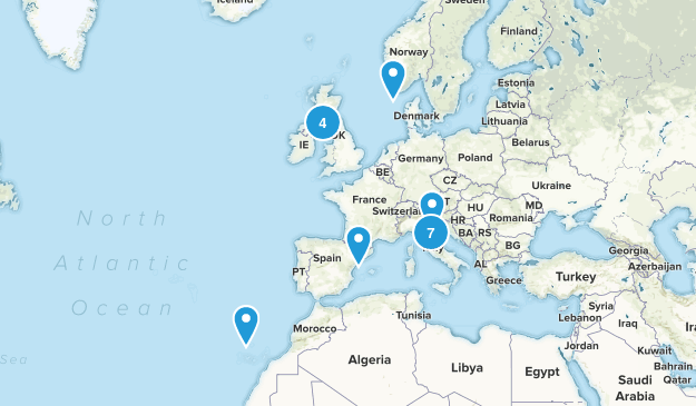 Europe Hikes Map