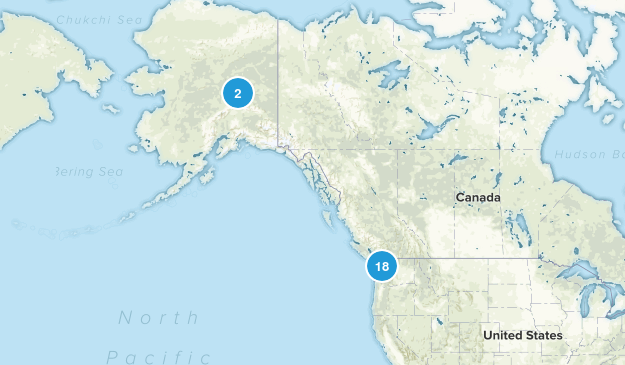 2018 Hikes Completed Map