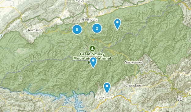 smokey mountains Map