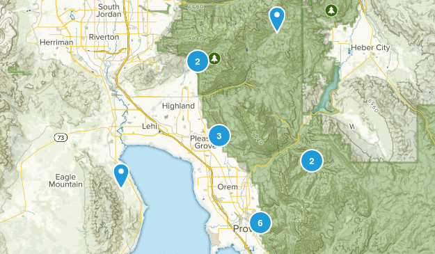 Utah County Hikes Map