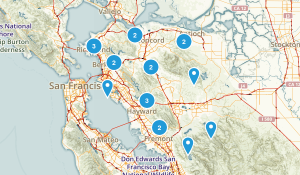 EBRPD Trails Challenge 2018 Map