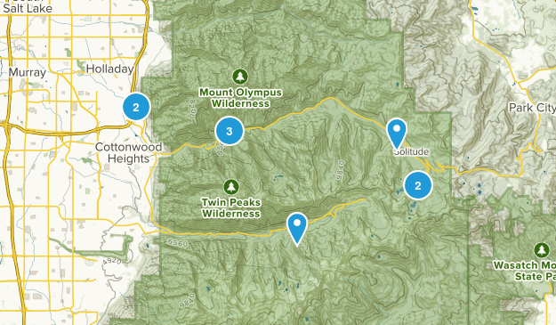 big cottonwood canyon Map