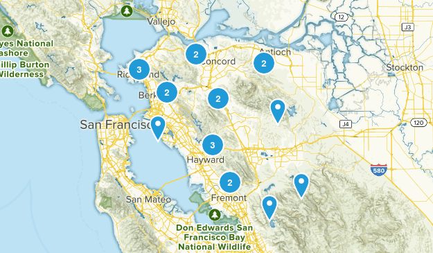 EBRPD Trails Challenge 2018 Map