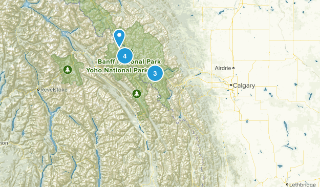 banff/yoho national parks Map
