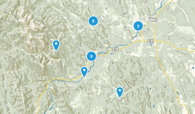 bragg creek Map