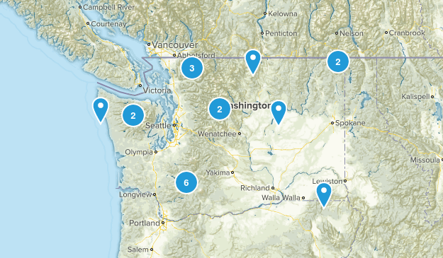 summer 2018 hikes Map