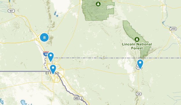 El Paso Area Hikes Map