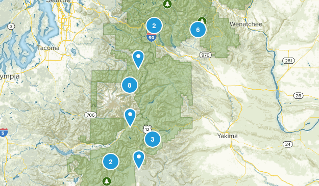 Hikes near Mom Map