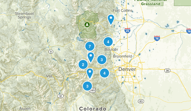 shaded hikes Map
