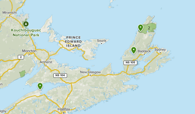 Map Of New Glasgow Ns Nova Scotia | List | Alltrails