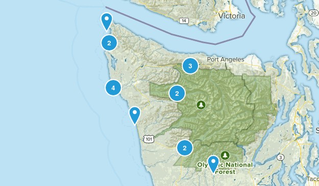 Olympic Peninsula Hikes Map