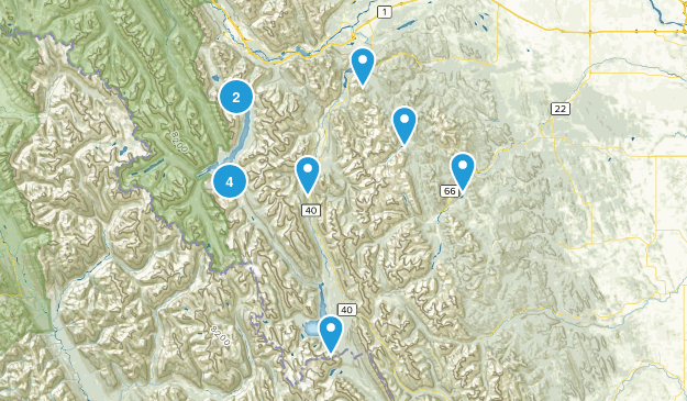 6-10km hikes Map