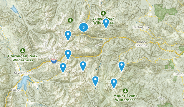 Idaho Springs/Georgetown Map