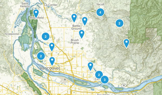 Trails near Vancouver Map
