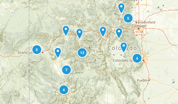 Colorado hikes Map