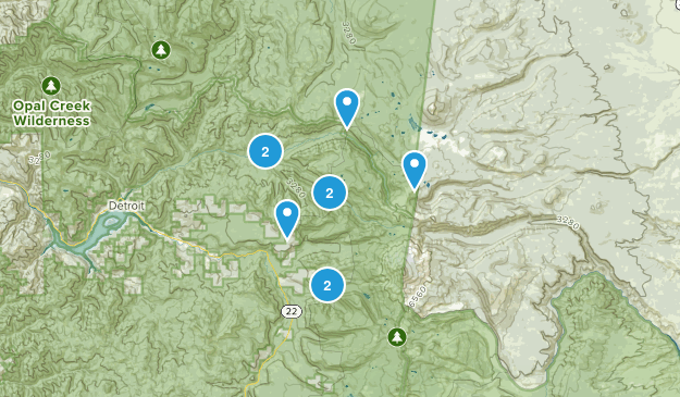 Camping by Detroit Map