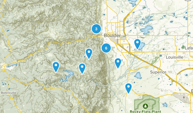 Boulder hikes Map