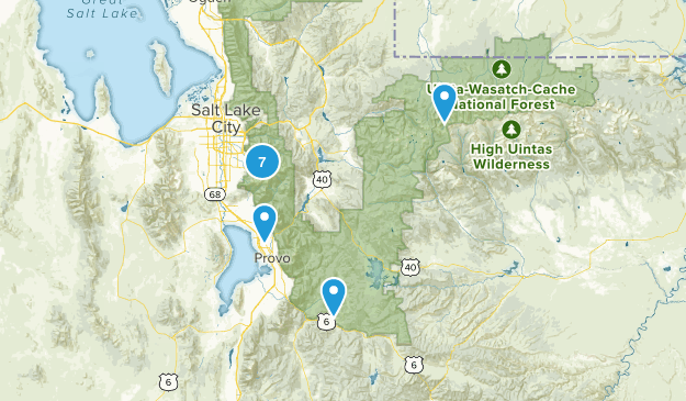 SLC Long Day Hikes Map