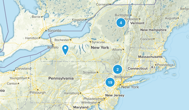 NJ/NY Hikes Map