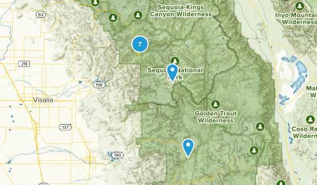 sequioa national park Map