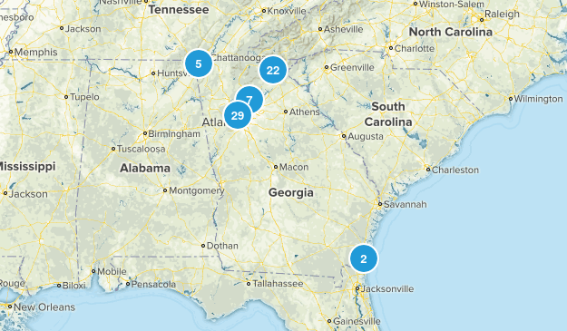 Georgia Hiked Map