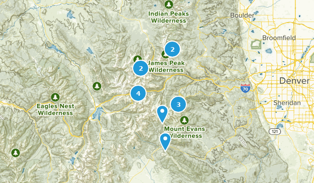 idaho springs Map
