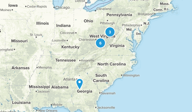 hikes not in georgia Map