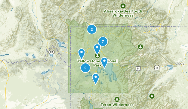 Yellowstone Hikes Map