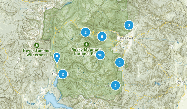 Rocky Mountain Park, Colorado Map