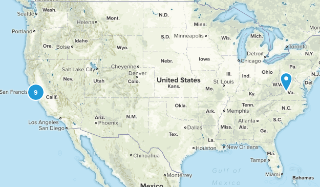 Partial Day Hikes Map