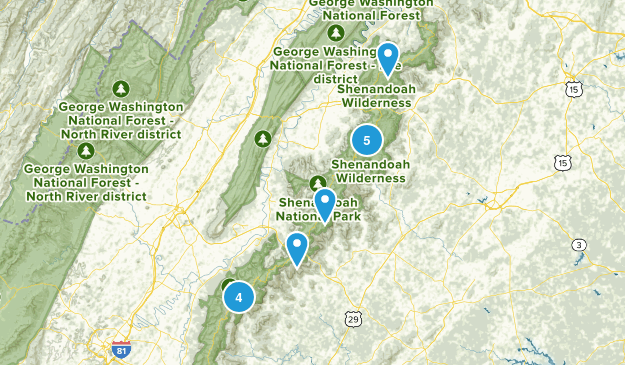 Shenandoah natl park Map