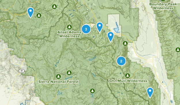 John Muir Wilderness Map