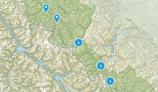 icefield parkway Map